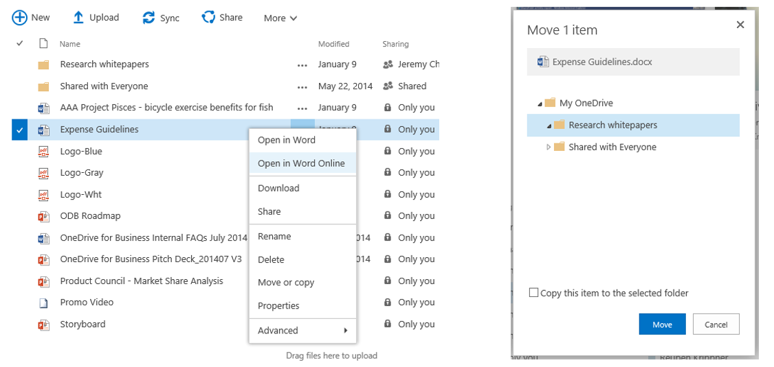 Журнал версий onedrive где